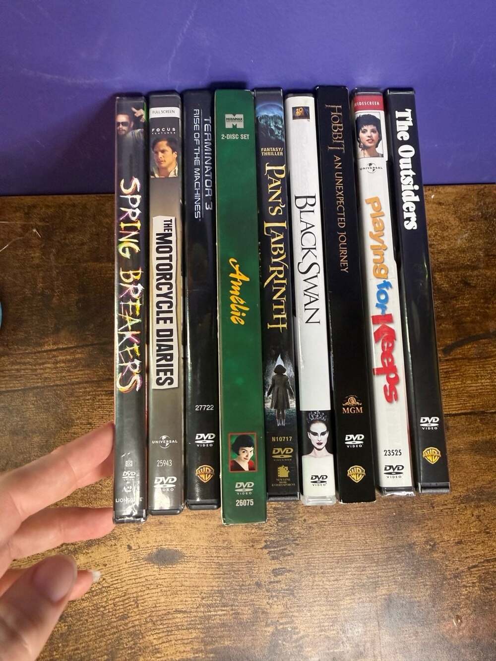 DVD Movie Lot of 9 Assorted Titles Including Spring Breakers, The Outsiders, Bla